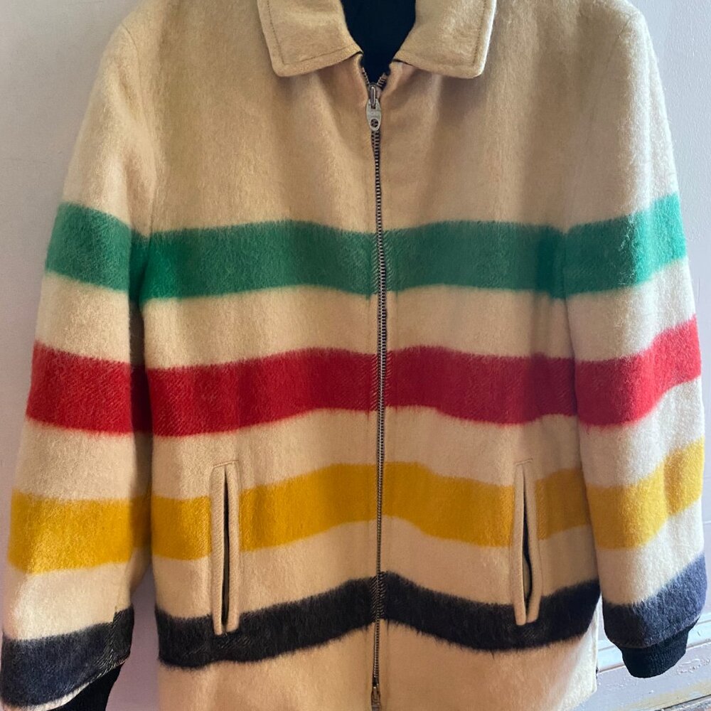 Vintage Hudson Bay 4 Point Blanket Jacket - Reversible